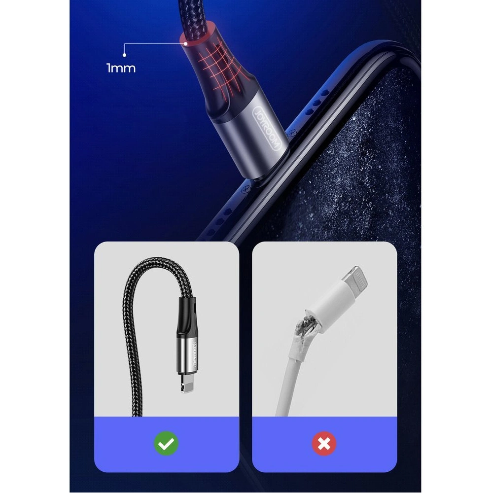 Hurtownia GSM - Kabel Joyroom USB/Lightning 3A 1m černý (S-1030N1) - JYR184 - {ean13} - Hurt