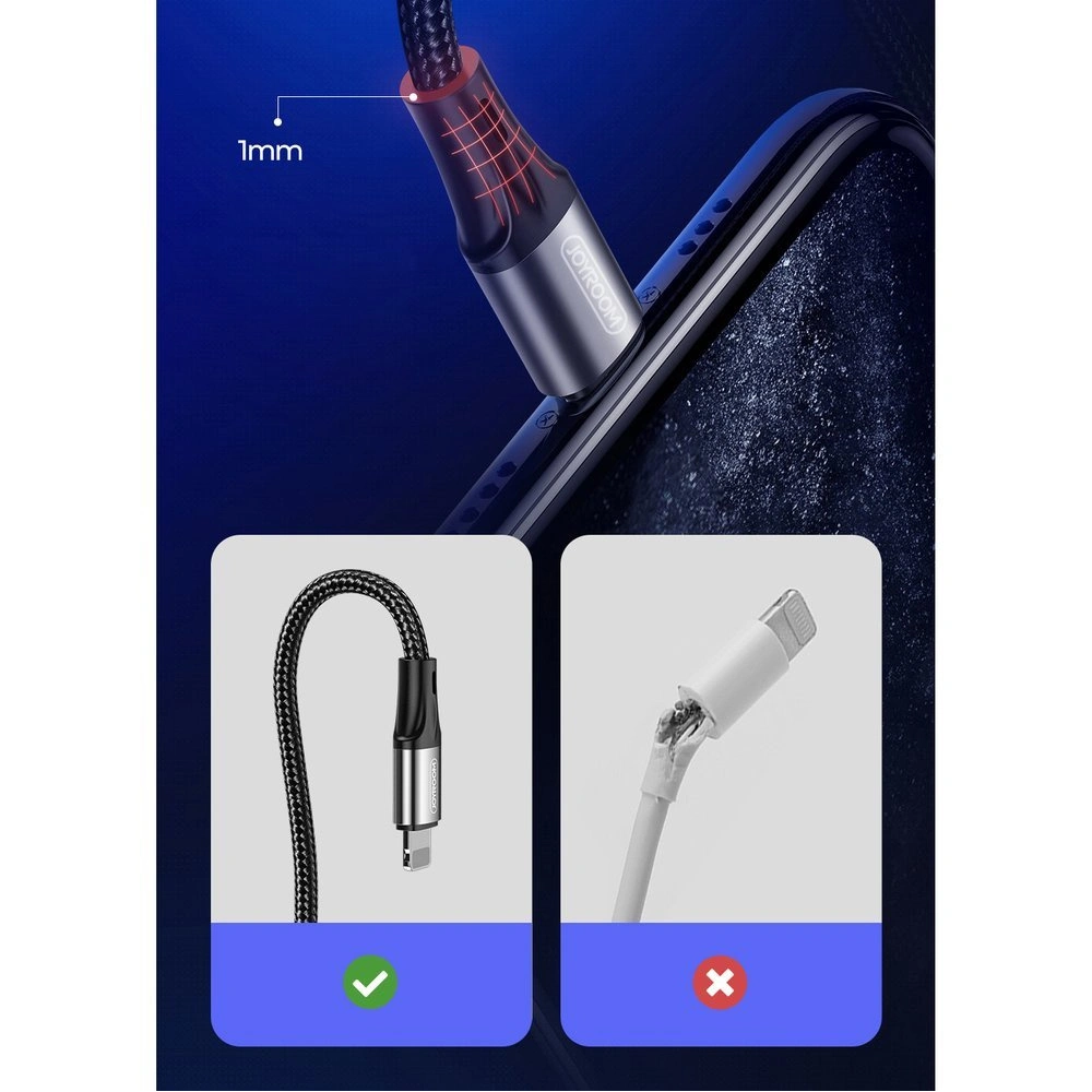 Hurtownia GSM - Kábel Joyroom USB/Lightning 3A 1m piros (S-1030N1) - JYR185 - {ean13} - Hurt