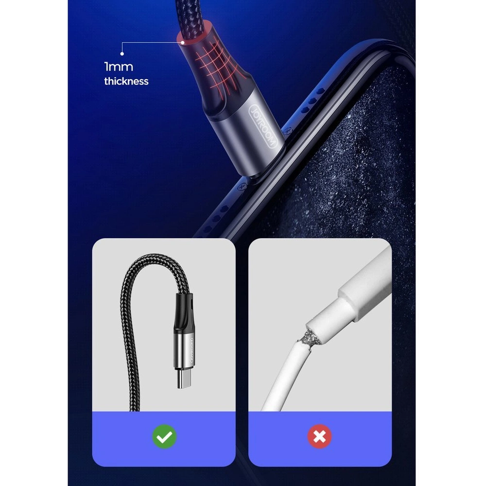 Hurtownia GSM - Kabel Joyroom USB/USB-C 3A 1m černý (S-1030N1) - JYR187 - {ean13} - Hurt