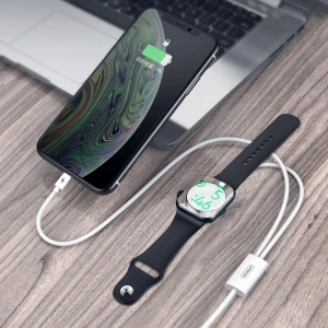 Hurtownia GSM - Kábel + töltő Apple Watch Joyroom 2w1 USB/Lightning 1,5m fehér (S-IW002S) - JYR193 - {ean13} - Hurt