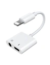 Adapter Joyroom słuchawkowy Lightning - Lightning/3,5mm mini jack biały (S-Y104)