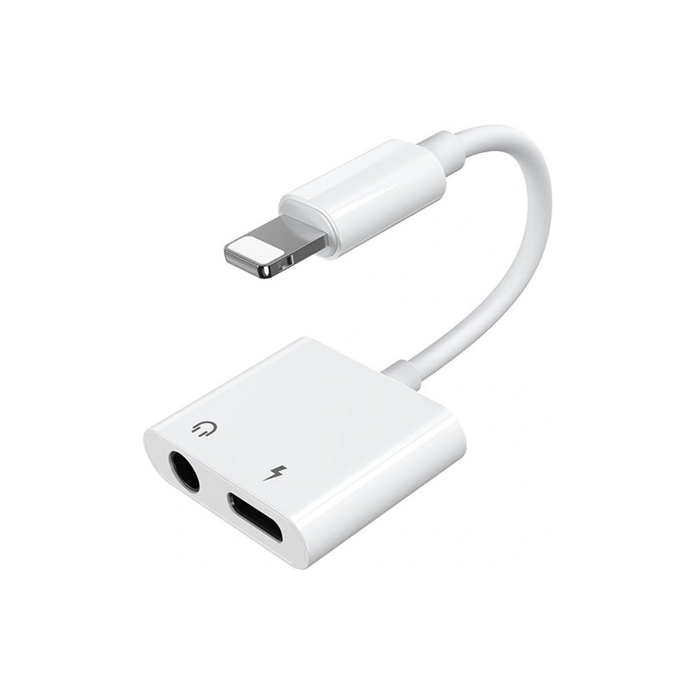 Hurtownia GSM - Adaptér Joyroom sluchátkový Lightning - Lightning/3,5mm mini jack bílý (S-Y104) - JYR195 - {ean13} - Hurt