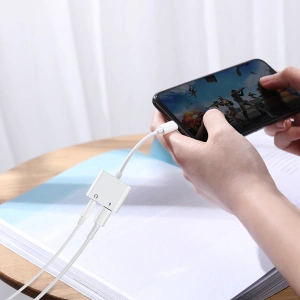Hurtownia GSM - Adapter Joyroom Lightning fülhallgató - 2x Lightning fehér (S-Y104) - JYR196 - {ean13} - Hurt