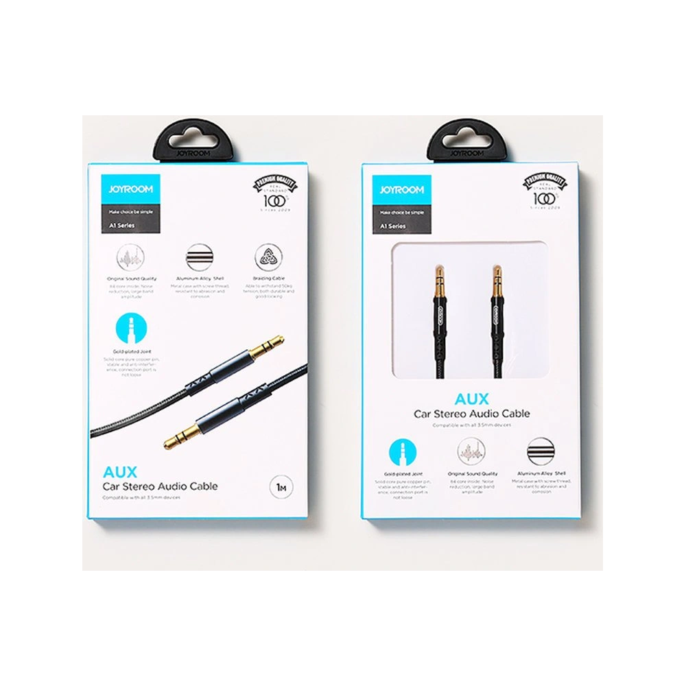 Hurtownia GSM - Audio-Kabel Joyroom AUX 3,5mm Mini-Klinke 1m schwarz (SY-10A1) - JYR199 - {ean13} - Hurt
