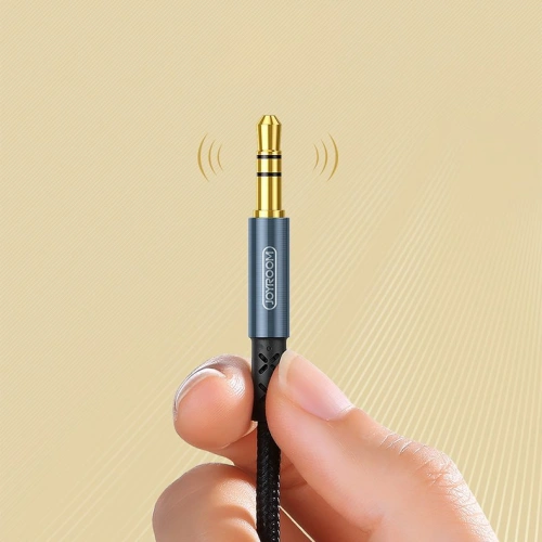 Kabel audio Joyroom AUX 3,5mm mini jack 1m ciemnoniebieski (SY-10A1)
