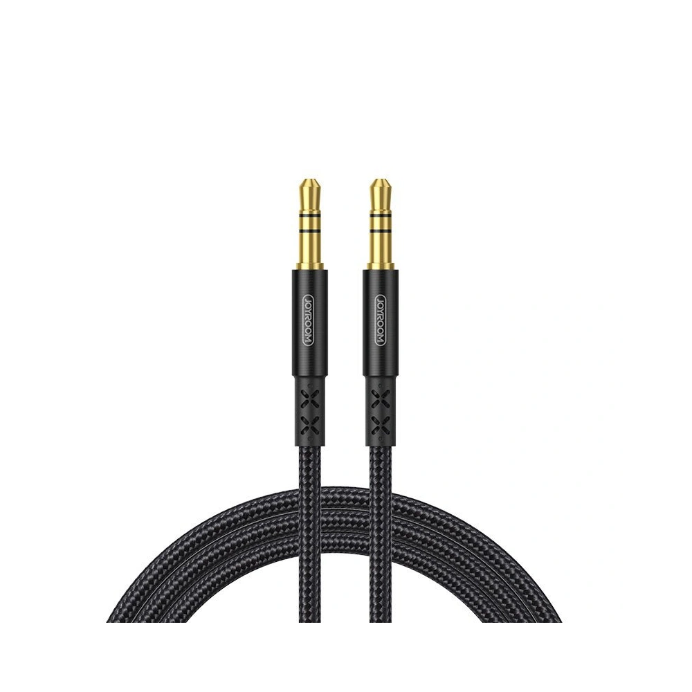 Hurtownia GSM - Kabel audio Joyroom AUX 3,5mm mini jack 1,5m černý (SY-15A1) - JYR201 - {ean13} - Hurt