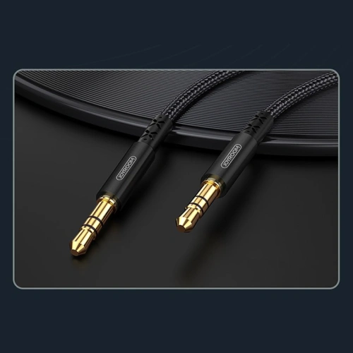 Kabel audio Joyroom AUX 3,5mm mini jack 1,5m czarny (SY-15A1)