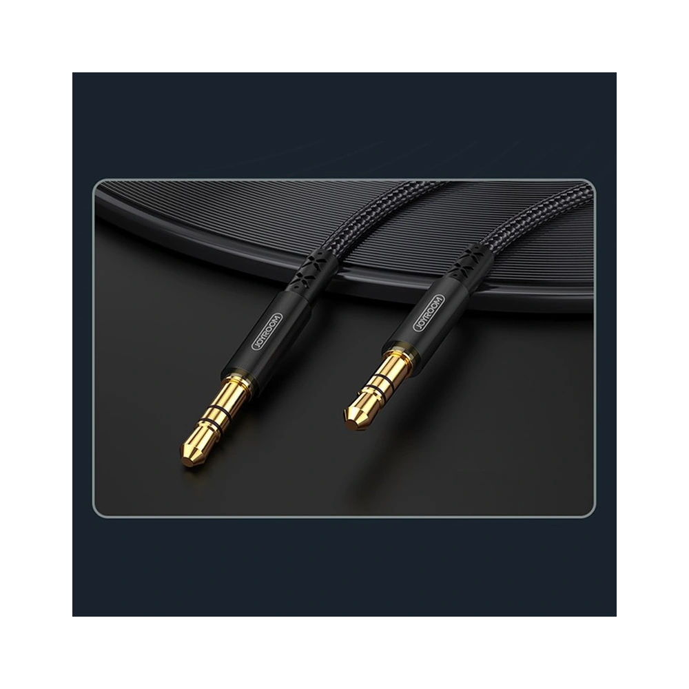 Hurtownia GSM - Kabel audio Joyroom AUX 3,5mm mini jack 1,5m černý (SY-15A1) - JYR201 - {ean13} - Hurt