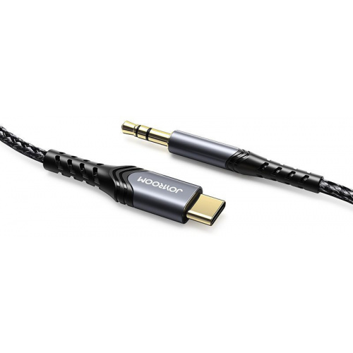 Hurtownia Joyroom - 6941237136732 - JYR204 - Kabel audio Joyroom AUX 3,5mm mini jack/USB-C 1m czarny (SY-A03) - B2B homescreen