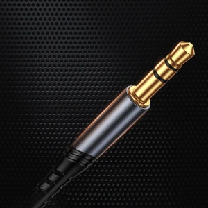 Wholesale Joyroom AUX stereo audio cable 3.5 mm mini jack - USB-C for tablet phone 1 m black (SY-A03) - JYR204 - {ean13} - Hurt