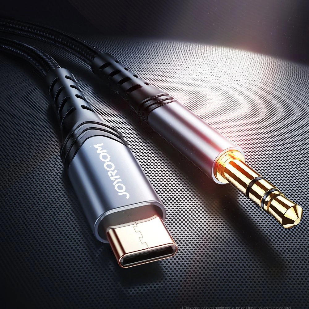 Hurtownia GSM - Audio-Kabel Joyroom AUX 3,5mm Mini-Klinke/USB-C 2m schwarz (SY-A03) - JYR205 - {ean13} - Hurt