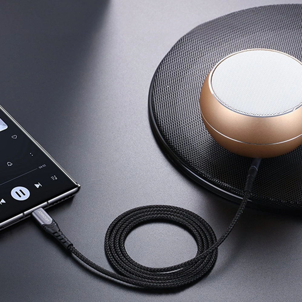 Hurtownia GSM - Cablul audio Joyroom AUX 3,5mm mini jack/USB-C 2m negru (SY-A03) - JYR205 - {ean13} - Hurt