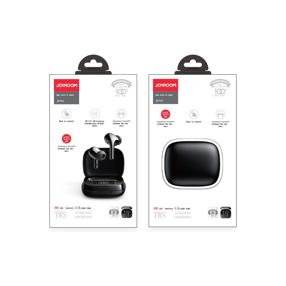 Hurtownia GSM - Bezdrátová sluchátka Joyroom Bluetooth 5.0 TWS černá (JR-TL6) - JYR206 - {ean13} - Hurt