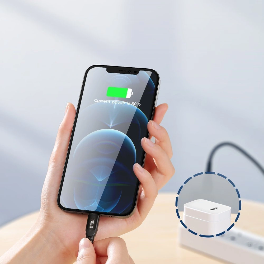 Hurtownia GSM - Kábel Joyroom MFI USB-C/Lightning 2,1A 1,8m fekete (ST-C04 1,8M Fekete) - JYR211 - {ean13} - Hurt