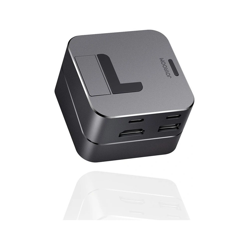 Hurtownia GSM - HUB Joyroom USB-C - USB 3.0/RJ45/HDMI/USB-C/Thunderbolt pro Apple MacBook Pro šedý (S-H121 Gray) - JYR212 - {ean13} - Hurt