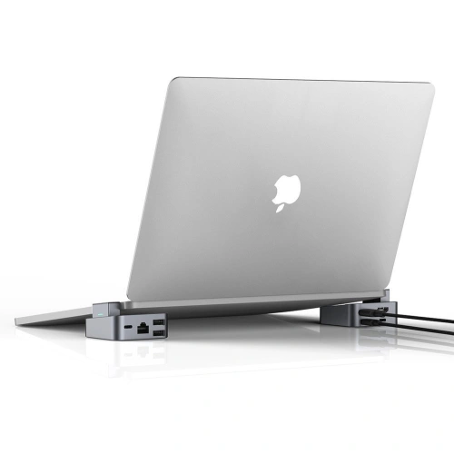 HUB Joyroom USB-C - USB 3.0/RJ45/HDMI/USB-C/Thunderbolt do Apple MacBook Pro szary (S-H121 Gray)