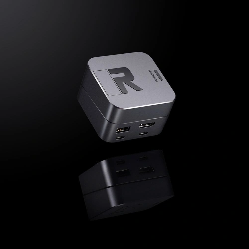 HUB Joyroom USB-C - USB 3.0/RJ45/HDMI/USB-C/Thunderbolt do Apple MacBook Pro szary (S-H121 Gray)