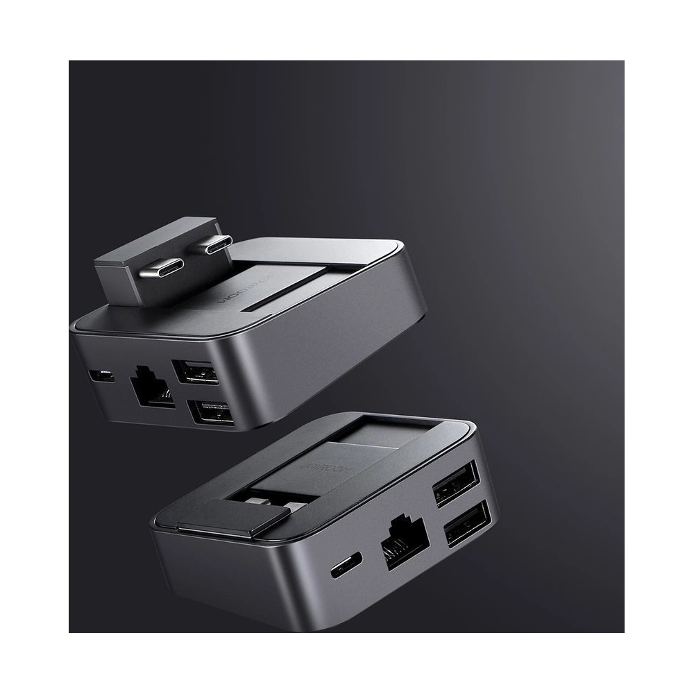 Hurtownia GSM - HUB Joyroom USB-C - USB 3.0/RJ45/HDMI/USB-C/Thunderbolt pro Apple MacBook Pro šedý (S-H121 Gray) - JYR212 - {ean13} - Hurt