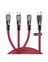 Kabel Joyroom 3w1 USB-Lightning/microUSB/USB-C 3,5A 480 Mbps 1,3m červený (S-1335K4)