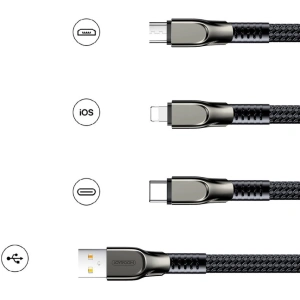 Hurtownia GSM - Kábel Joyroom 3w1 USB-Lightning/microUSB/USB-C 3,5A 480 Mbps 1,3m piros (S-1335K4) - JYR215 - {ean13} - Hurt