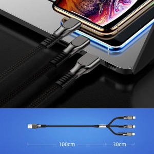 Hurtownia GSM - Kábel Joyroom 3w1 USB-Lightning/microUSB/USB-C 3,5A 480 Mbps 1,3m piros (S-1335K4) - JYR215 - {ean13} - Hurt