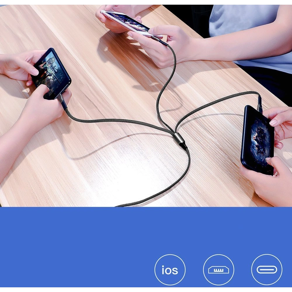 Hurtownia GSM - Kabel Joyroom 3w1 USB-Lightning/microUSB/USB-C 3,5A 480 Mbps 1,3m červený (S-1335K4) - JYR215 - {ean13} - Hurt