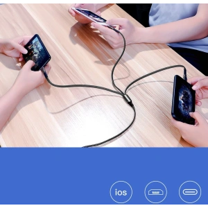 Hurtownia GSM - Kábel Joyroom 3w1 USB-Lightning/microUSB/USB-C 3,5A 480 Mbps 1,3m piros (S-1335K4) - JYR216 - {ean13} - Hurt