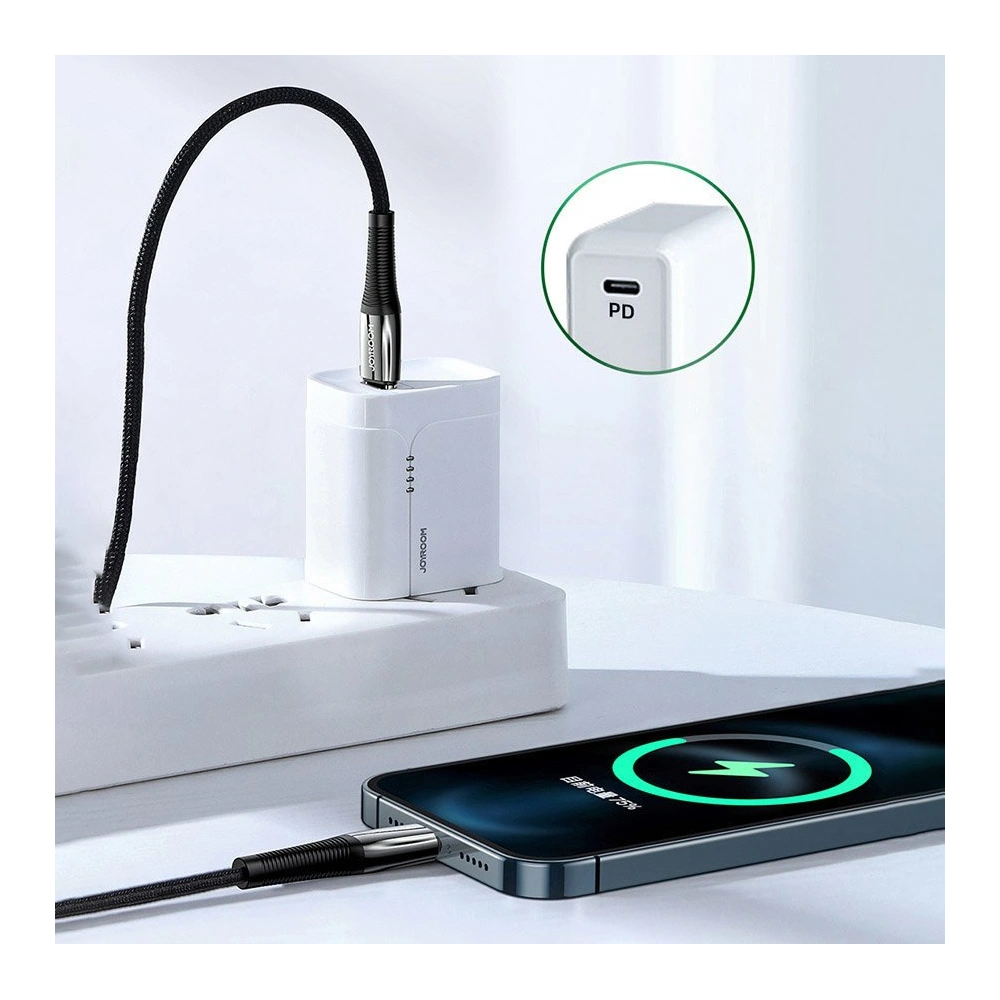 Hurtownia GSM - Kábel Joyroom USB-C/Lightning Power Delivery 20W 2,4A 1,2m fekete (S-1224K2 Fekete) - JYR220 - {ean13} - Hurt