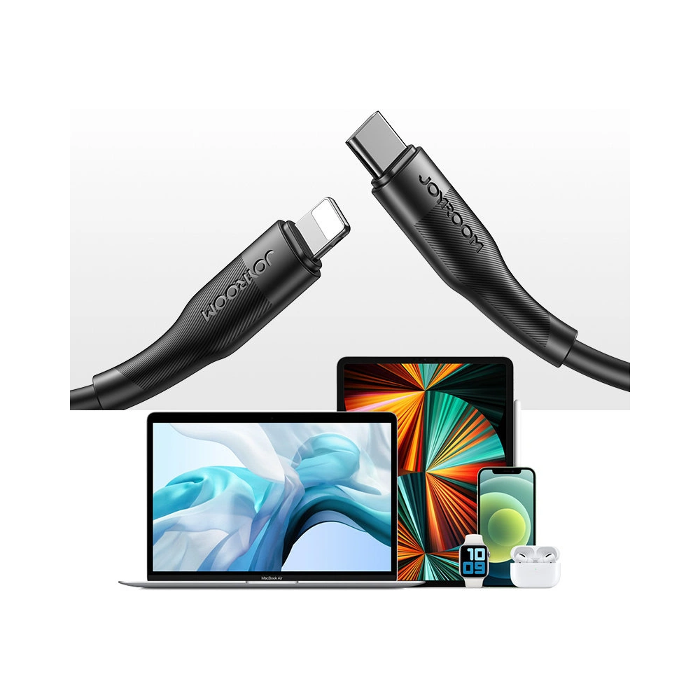 Hurtownia GSM - Cablu Joyroom USB-C/Lightning Power Delivery 20W 2,4A 0,25m negru (S-02524M3 Black) - JYR222 - {ean13} - Hurt