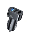 Autós töltő Joyroom QC 3.0 4,5A 38W 3x USB fekete (C-A19 fekete)