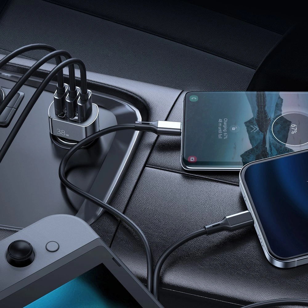 Hurtownia GSM - Autós töltő Joyroom QC 3.0 4,5A 38W 3x USB fekete (C-A19 fekete) - JYR226 - {ean13} - Hurt