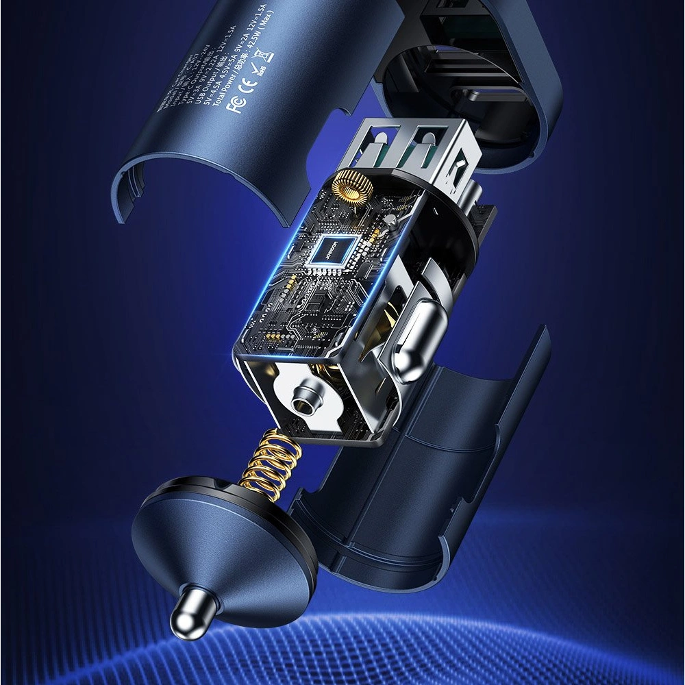Hurtownia GSM - Autós töltő Joyroom C-A17 USB/USB-C 42,5W Gyors töltés, Power Delivery, AFC, SCP kék - JYR228 - {ean13} - Hurt