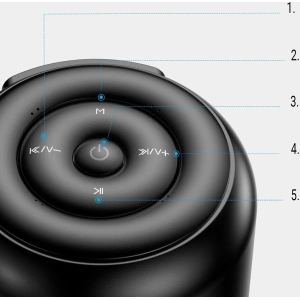 Wholesale Joyroom 5W wireless Bluetooth speaker black (JR-ML01) - JYR229 - {ean13} - Hurt
