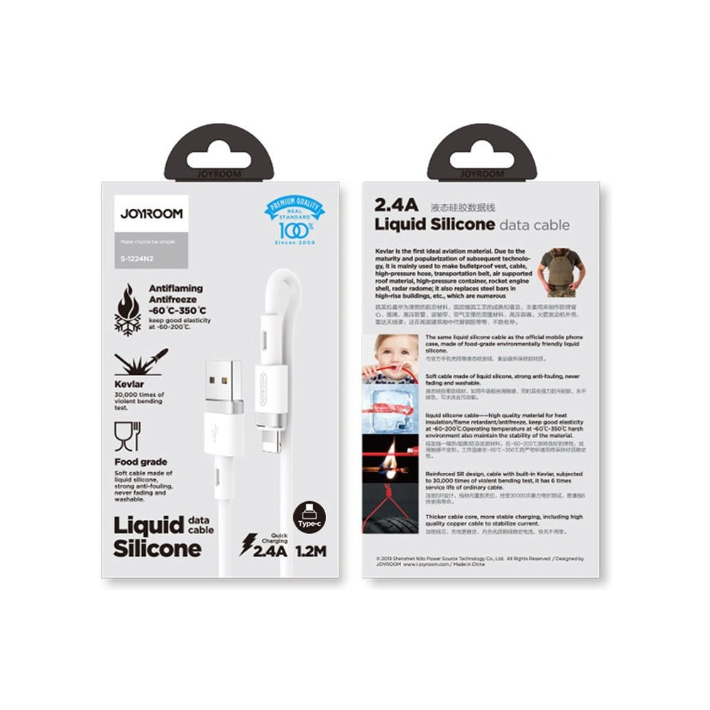 Hurtownia GSM - Kabel Joyroom USB/USB-C 2,4A 1,2m bílý (S-1224N2 White) - JYR236 - {ean13} - Hurt