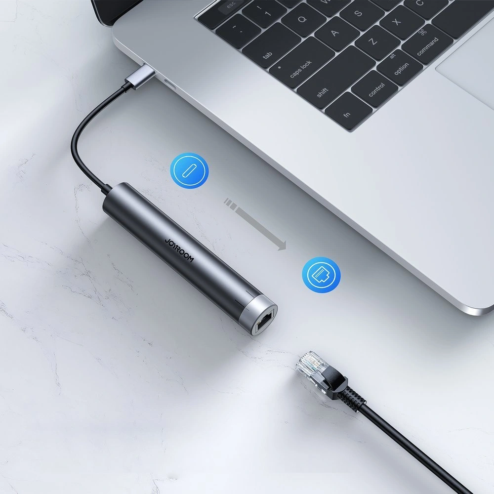 Hurtownia GSM - HUB Joyroom 7w1 USB-C 100W/HDMI 4K 30 Hz/RJ-45/cititor de carduri SD și microSD/2x USB 3.0 (S-H111) - JYR239 - {ean13} - Hurt