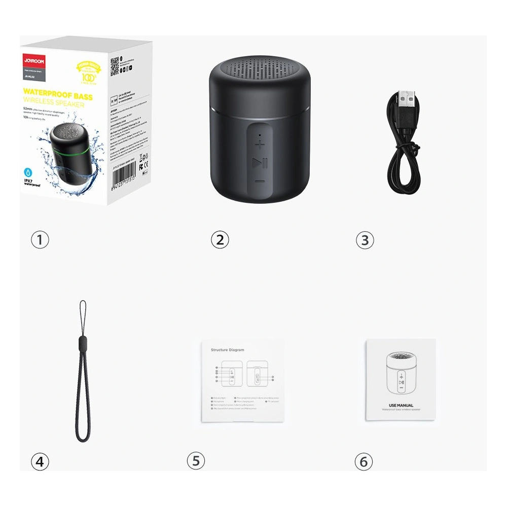 Hurtownia GSM - Difuzor wireless Joyroom 5W Bluetooth negru (JR-ML02) - JYR242 - {ean13} - Hurt