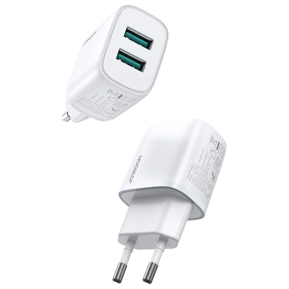 Hurtownia GSM - Síťová nabíječka Joyroom 2x USB 2,1 A bílá (L-2A101) - JYR244 - {ean13} - Hurt