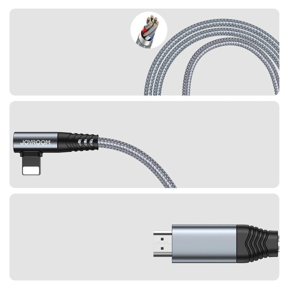 Wholesale Joyroom Lightning to HDMI 4K@60Hz adapter screen mirroring gray (SY-35L1) - JYR245 - {ean13} - Hurt