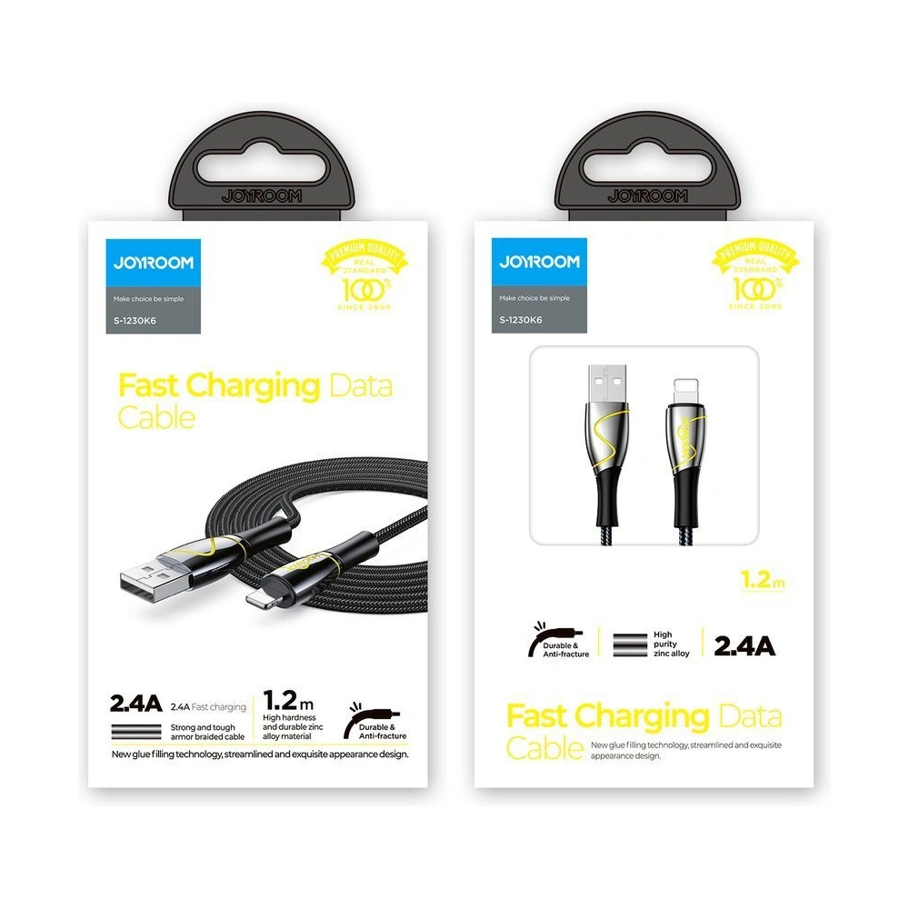 Hurtownia GSM - Cablul Joyroom Mermaid Series USB/Lightning 2,4A 1,2m negru (S-1230K6) - JYR246 - {ean13} - Hurt