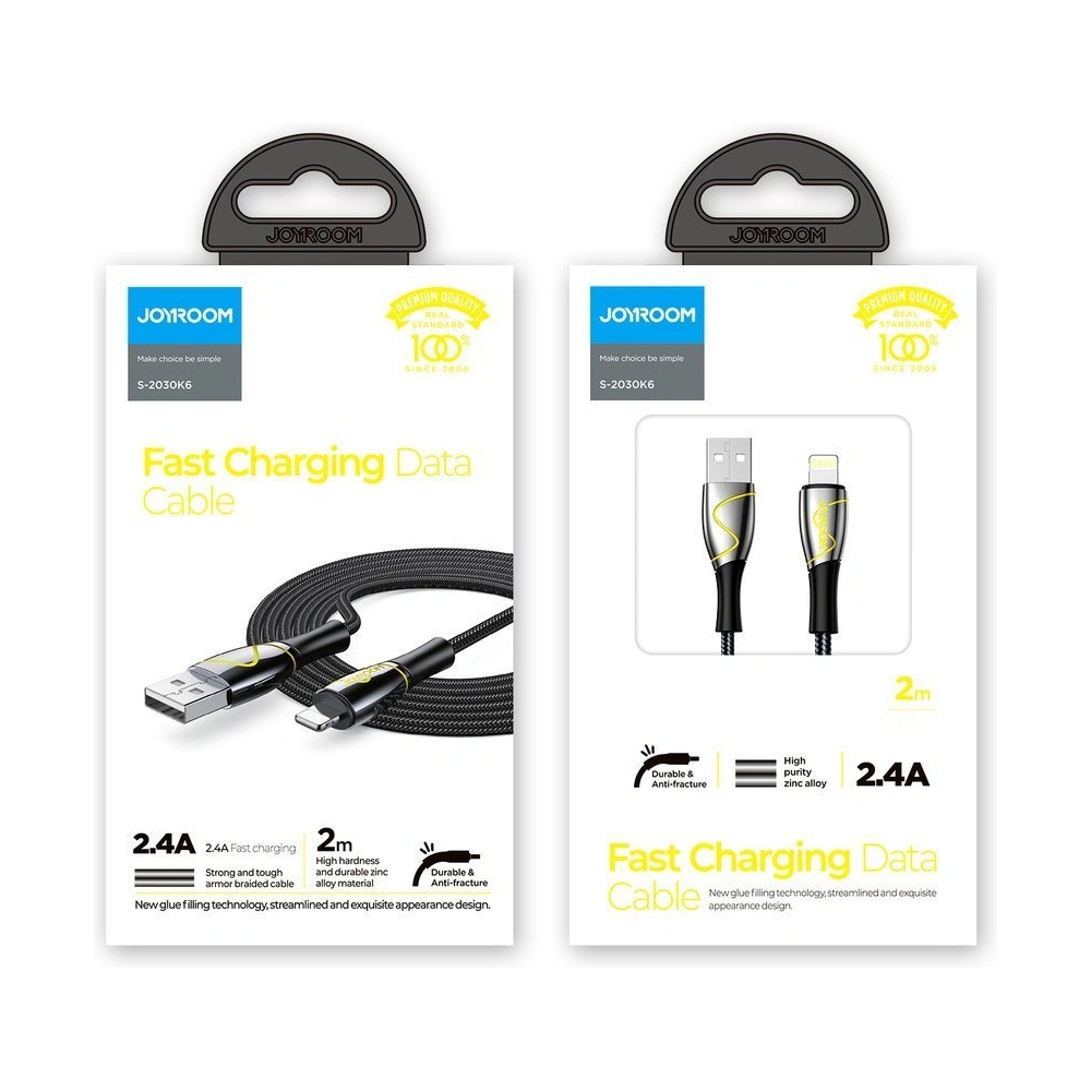 Hurtownia GSM - Kabel Joyroom Mermaid Series USB/Lightning 2,4A 2m schwarz (S-2030K6) - JYR247 - {ean13} - Hurt