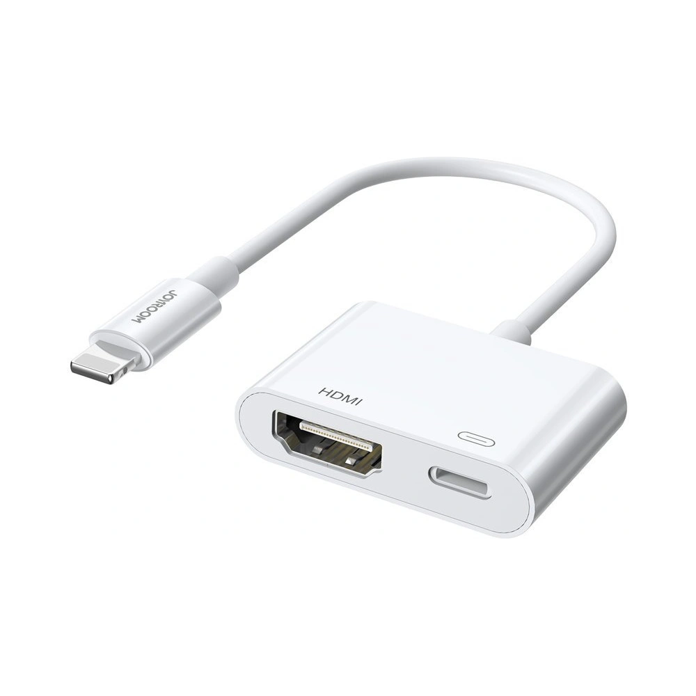 Hurtownia GSM - Adapter Joyroom Lightning (männlich)/HDMI (weiblich) + Lightning (weiblich) FullHD 1080p 60Hz weiß (S-H141 weiß) - JYR250 - {ean13} - Hurt
