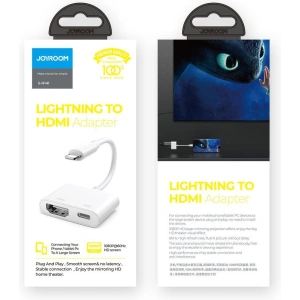 Hurtownia GSM - Adapter Joyroom Lightning (férfi)/HDMI (női) + Lightning (női) FullHD 1080p 60Hz fehér (S-H141 white) - JYR250 - {ean13} - Hurt