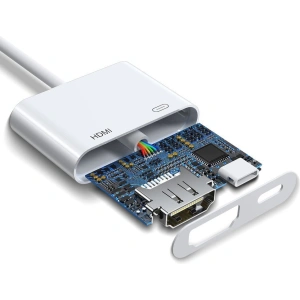 Hurtownia GSM - Adapter Joyroom Lightning (férfi)/HDMI (női) + Lightning (női) FullHD 1080p 60Hz fehér (S-H141 white) - JYR250 - {ean13} - Hurt