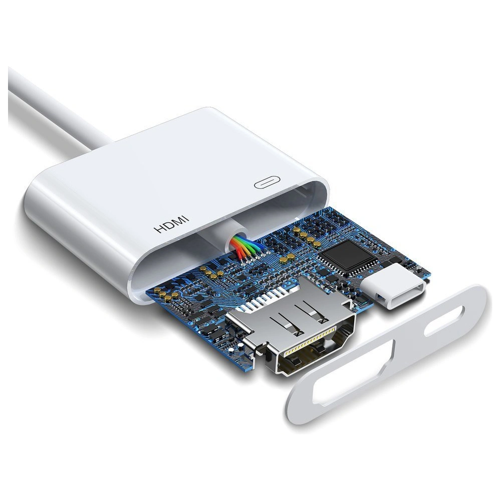 Hurtownia GSM - Adapter Joyroom Lightning (männlich)/HDMI (weiblich) + Lightning (weiblich) FullHD 1080p 60Hz weiß (S-H141 weiß) - JYR250 - {ean13} - Hurt
