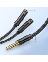 Wholesale Joyroom headphones splitter audio cable AUX 3,5 mm mini jack (male) - 2x 3,5 mm mini jack (female) 0,2m black (SY-A04) - JYR251 - {ean13} - Hurt