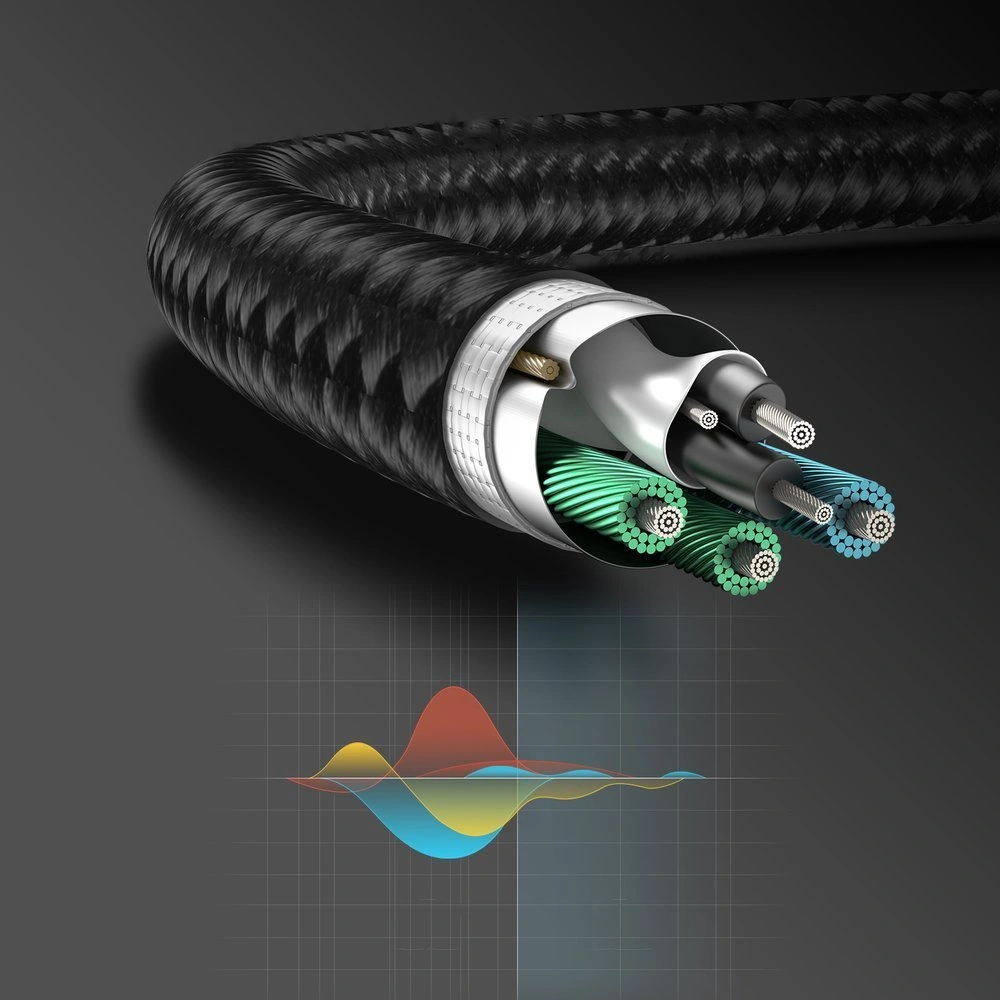 Hurtownia GSM - Kabel Joyroom AUX-Verteiler 3,5mm Mini-Jack (weiblich)/2x 3,5mm Mini-Jack (männlich - Mikrofon und Kopfhörer) 0,2m schwarz (SY-A05) - JYR252 - {ean13} - Hurt