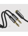 Wholesale Joyroom AUX splitter cable 3.5 mm mini jack (female) - 2x 3.5 mm mini jack (male - microphone and headphones) 0.2 m black (SY-A05) - JYR252 - {ean13} - Hurt