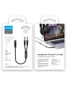 Wholesale Joyroom AUX splitter cable 3.5 mm mini jack (female) - 2x 3.5 mm mini jack (male - microphone and headphones) 0.2 m black (SY-A05) - JYR252 - {ean13} - Hurt