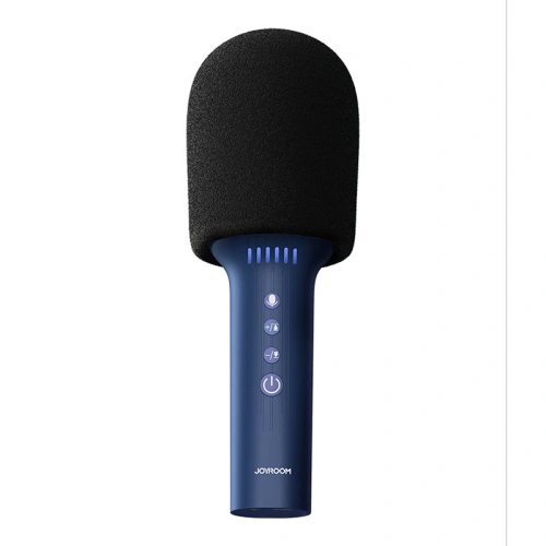 Bezprzewodowy mikrofon do karaoke Joyroom z głośnikiem Bluetooth 5.0 1200mAh niebieski (JR-MC5 Blue)