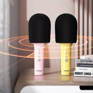 Wholesale Joyroom wireless karaoke microphone with Bluetooth 5.0 speaker 1200mAh blue (JR-MC5Blue) - JYR295 - {ean13} - Hurt